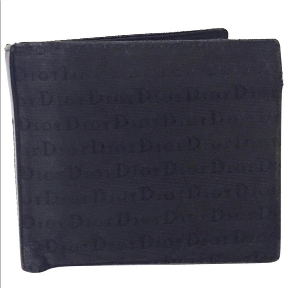 Dior print canvas and leather bifold wallet - Picture 1 of 6